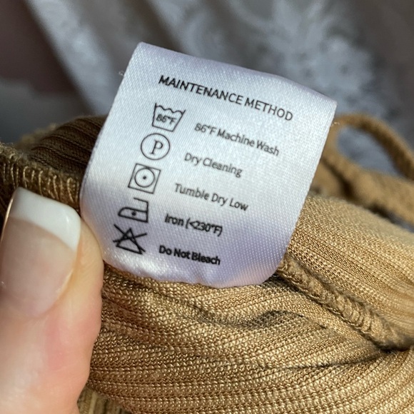 Women’s Mustard Corduroy Barrel Wide Leg Drawstring Pants M Size 6 - Picture 4 of 14